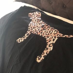 VS Pink leopard bling